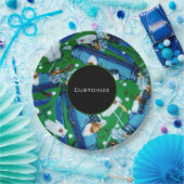 Blauw en groen Golfing Papieren Bordje (Feest)