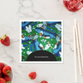 Blauw en groen Golfing Servet (Insitu)