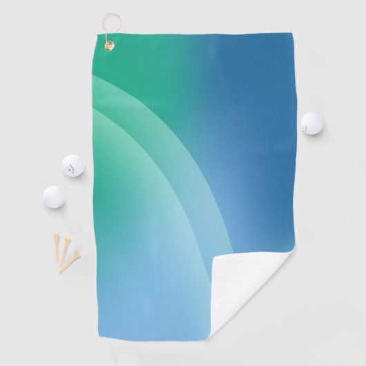 Blauw en Groen gradiënt Golf Handdoeken (Insitu)