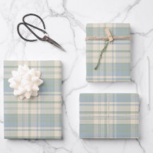 Blauw en groen grandmillennial ruitpatroon