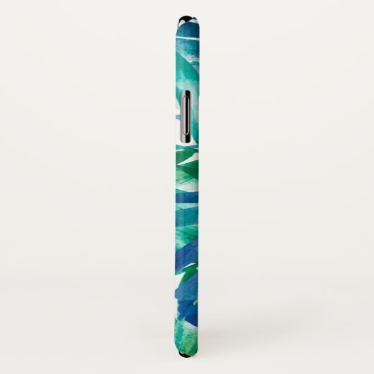 Blauw en groen handpalm Afdrukken iPhone X Hoesje (Achterkant / rechts)