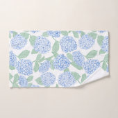 Blauw en Groen Hydrangea Bloem Bad Handdoek Set (Handdoek)