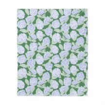 Blauw en groen Hydrangea bloemendeken