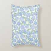 Blauw en Groen Hydrangea Bloemstuk Accent Kussen (Voorkant(Verticaal))