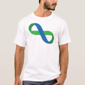 Blauw en groen inktlint t-shirt (Voorkant)