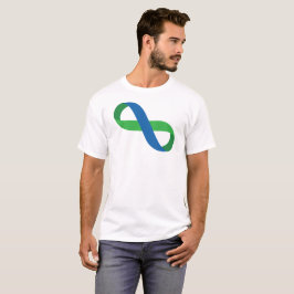 Blauw en groen inktlint t-shirt