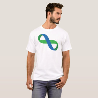 Blauw en groen inktlint t-shirt