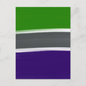 Blauw en Groen Kleurenblokkunst Briefkaart (Voorkant)