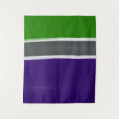 Blauw en Groen Kleurenblokkunst Wandkleed (Voorkant)