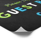 Blauw en groen krijt poster (Hoek)