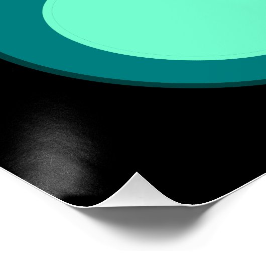 Blauw en groen kruisende cirkels ontwerp perfect poster (Hoek)