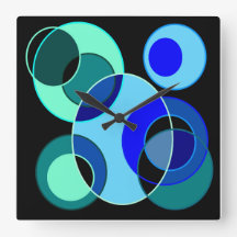 Blauw en groen kruisende cirkels ontwerp