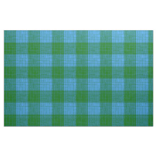 Blauw en groen kruisraster geruit ontwerp stof