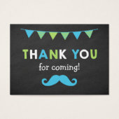 Blauw en groen Label Visitekaartje (Voorkant)