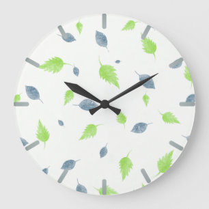 Blauw en groen lederen patroon  grote klok