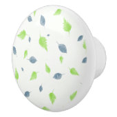 Blauw en groen lederen patroon keramische knop (Rechts)