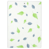 Blauw en groen lederen patroon klembord (Achterkant)
