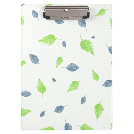Blauw en groen lederen patroon klembord (Voorkant)
