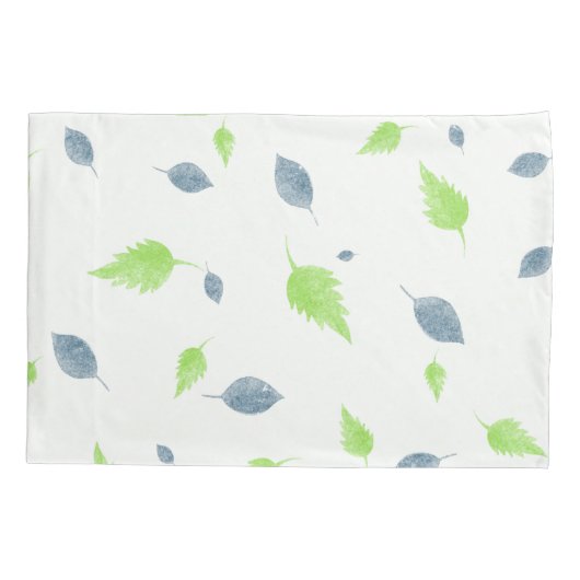 Blauw en groen lederen patroon kussensloop (Achterkant)