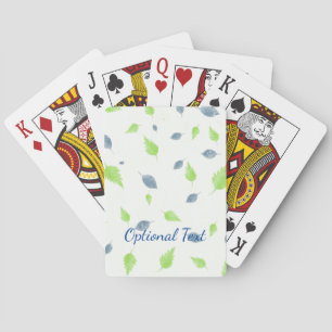 Blauw en groen lederen patroon pokerkaarten