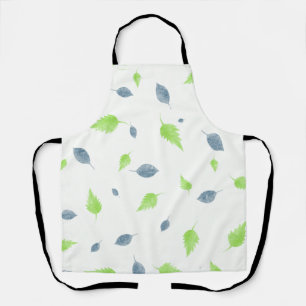 Blauw en groen lederen patroon schort