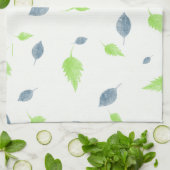 Blauw en groen lederen patroon theedoek (Gevouwen)