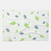 Blauw en groen lederen patroon theedoek (Horizontaal)