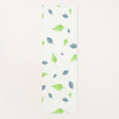 Blauw en groen lederen patroon yogamat (Voorkant)
