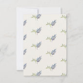 blauw en groen lente elegante trouwdag RSVP kaartje (Achterkant)