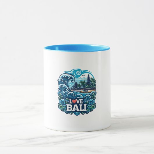 Blauw en Groen Liefde Bali Mok (Midden)