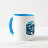 Blauw en Groen Liefde Bali Mok (Voorkant links)