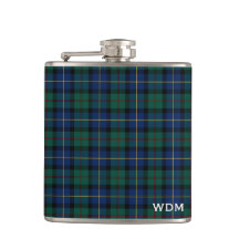 Blauw en Groen MacLeod van Skye Clan Plaid Monogra