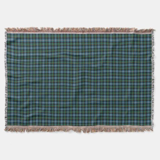 Blauw en Groen MacRae Clan Jacht Tartan Deken (Voorkant)