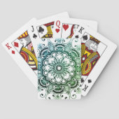 Blauw en groen Mandala Deck van Kaarten (Achterkant)
