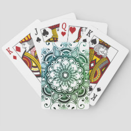 Blauw en groen Mandala Deck van Kaarten
