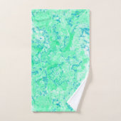 Blauw en Groen Marmer abstract Bad Handdoek (Handdoek)
