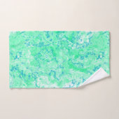 Blauw en Groen Marmer abstract Bad Handdoek (Handdoek)