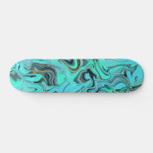 Blauw en groen marmer abstract effect board. persoonlijk skateboard (Horizontaal)
