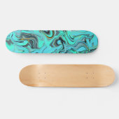 Blauw en groen marmer abstract effect board. persoonlijk skateboard (Horizontaal)