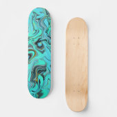 Blauw en groen marmer abstract effect board. persoonlijk skateboard (Voorkant)
