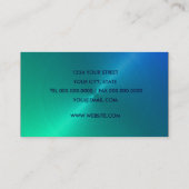 Blauw en groen met het Visitekaartje van Damask (Achterkant)