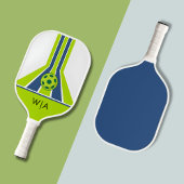 Blauw en Groen | Modern Monogram Pickleball Paddle