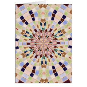 Blauw en Groen Mozaïek Kaleidoscoop