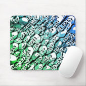 Blauw en groen muismat (Met muis)