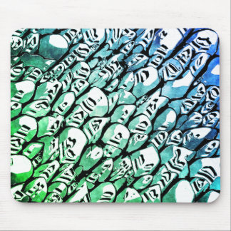 Blauw en groen muismat