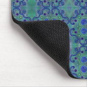 Blauw en groen muismat (Hoek)