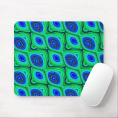 blauw en groen muismat (Met muis)
