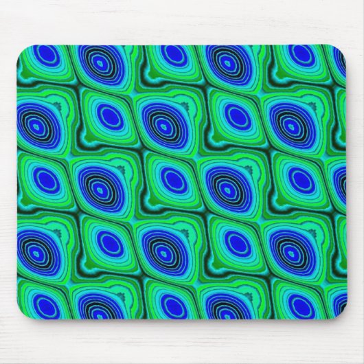 blauw en groen muismat (Voorkant)