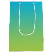 Blauw en groen ombre medium cadeauzakje (Achterkant)