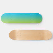 Blauw en groen ombre persoonlijk skateboard (Horizontaal)